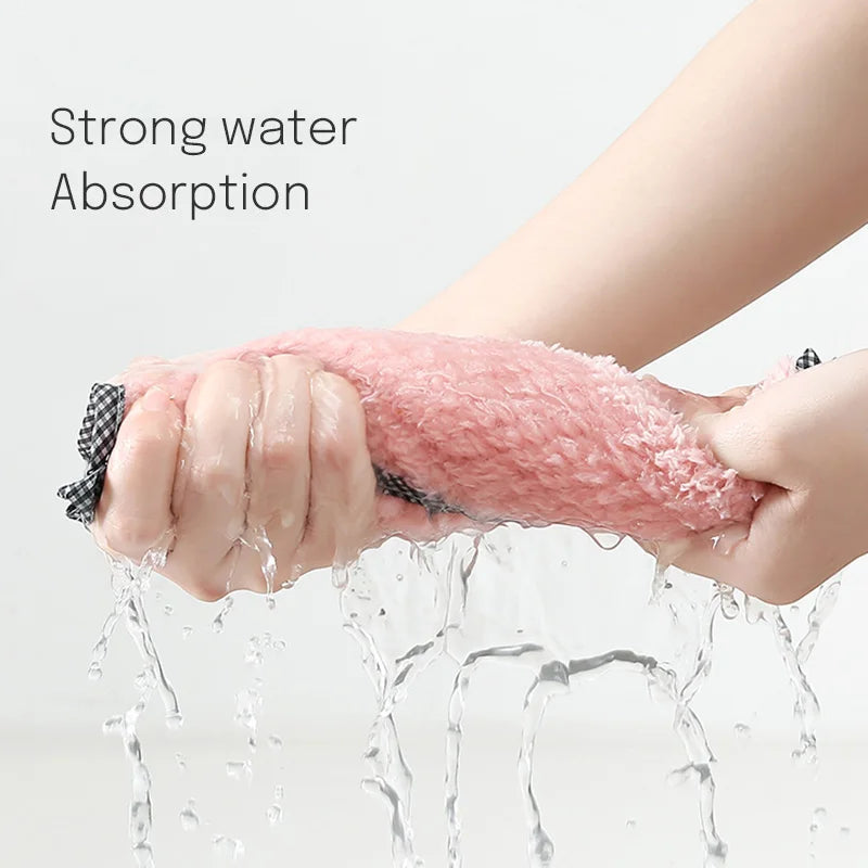 Coral Fleece Kitchen Cleaning Cloths - Soft & Highly Absorbent Towels