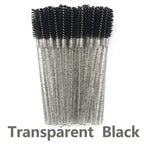 ANNAFRIS 50Pcs  Disposable Eyelash  Brush Soft Head Crystal Eyebrow Brush Lash Extension Brush  Mascara Wand Makeup Tool