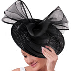 Elegant Wedding Big Size Fascinator Hat Women Flower Multimodal Hair Top Clips