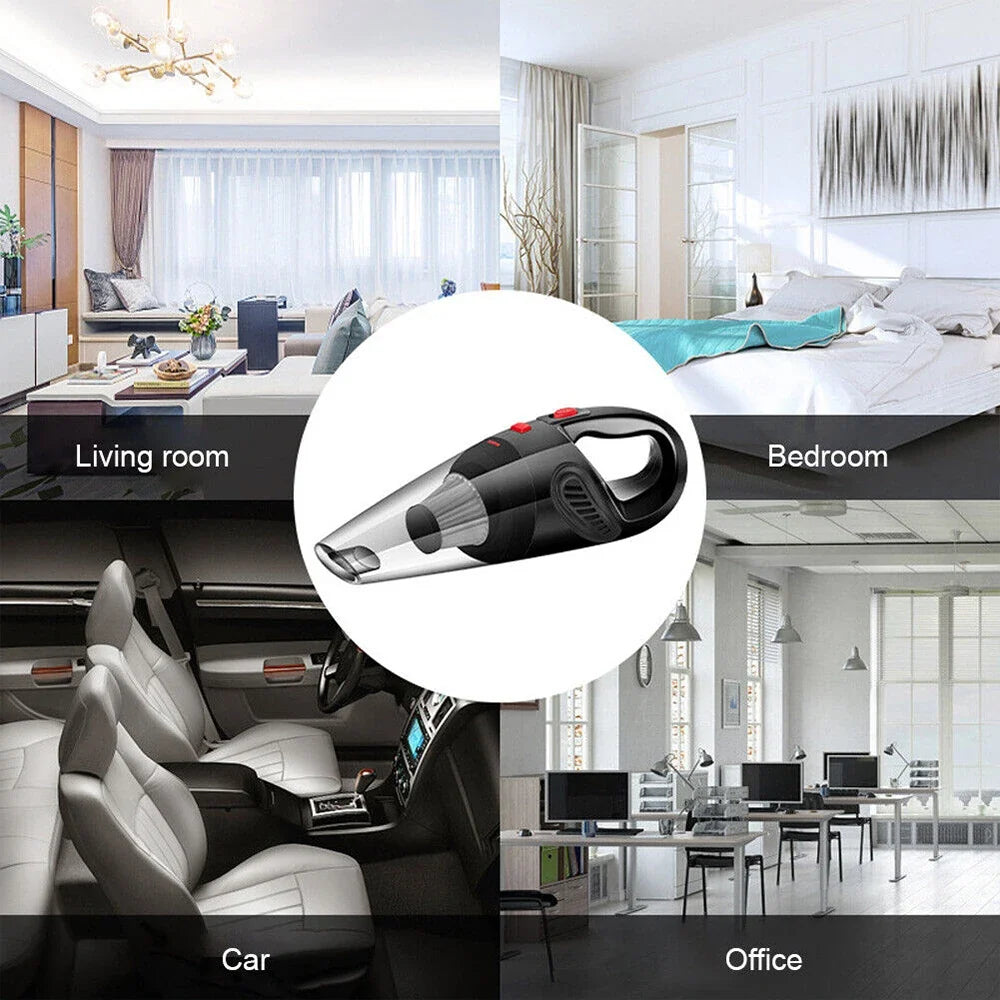 12000PA Cordless Car Vacuum Cleaner Wireless Handheld Wet & Dry Cleaner (USB Charging)