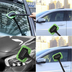 Car Windshield Cleaning Tool Interior Glass Cleaner with 5 Reusable Pads