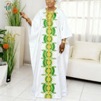 Women's Luxury Elegant Embroidery Traditional outfit with Scarf