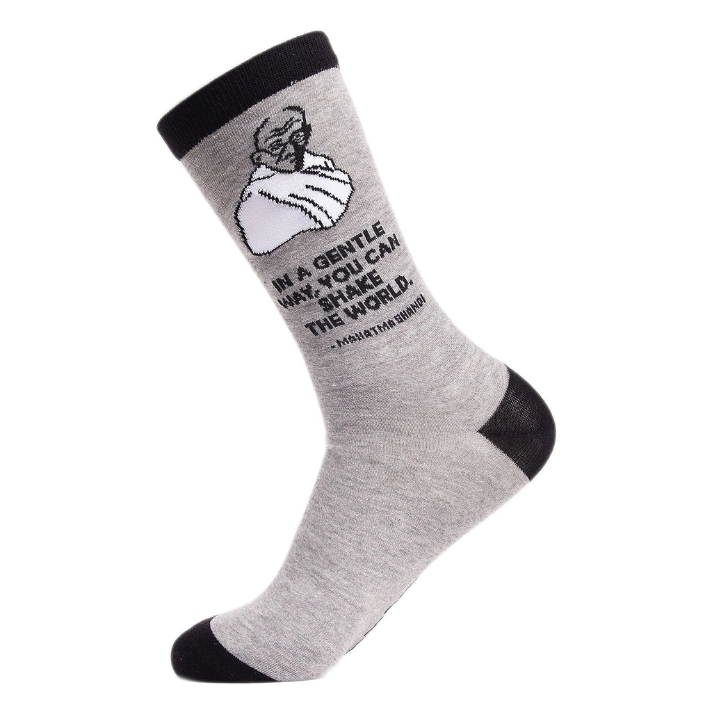 1 Pack Mens & Ladies Mahatma Gandhi Crew Cotton Socks