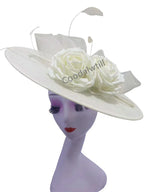 Big Flower Fascinators Hat Headpiece Women Kentucky Church Millinery Cap Ladies