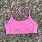 Women Sports Bra Sexy Cross Straps Back Fitness Bralette High Impact Gym Yoga Workout Crop Top Vest Push Up Running Underwear