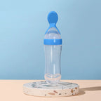 Zinezee Baby Feeding Bottle – Silicone Spoon Milk & Cereal Feeder