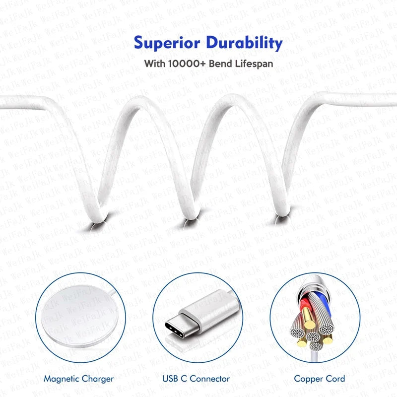 Wireless Charger For iPhone 16 15 14 13 12 Pro Max Plus AirPods Fast Charging Type C Magnetic Charge
