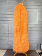 Faux Fur Jacket Women Long Coat Thick Fluffy Winter Warm Shaggy Overcoat Open Stitch Outerwear Turn Down Collar High Street