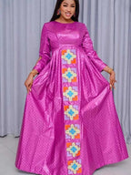 Traditional Wedding Bazin Riche Long Dresses For Women Boubou Sexy Evening Gowns Top