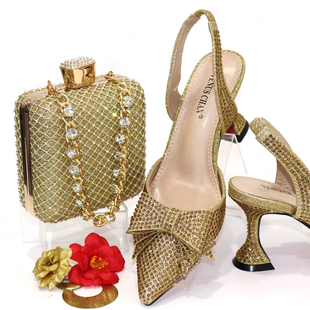 Women's Italian Shoes and Bag Set
