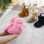 Babies Winter Snow Boots Comfortable Thick Warm Lobbing Ball Cute Boots