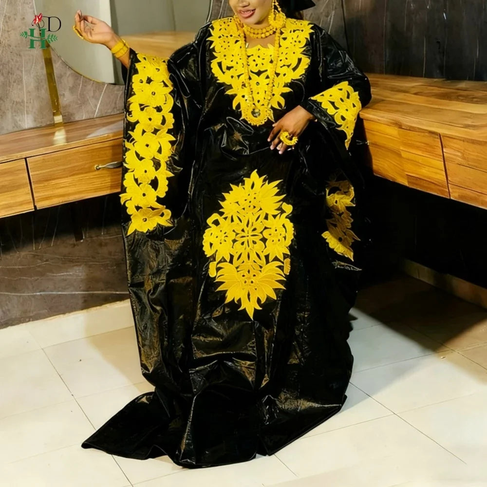 African dresses for women Kaftan Dress Embroidery Bazin Riche Wedding Party Plus Size