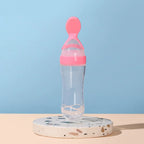 Zinezee Baby Feeding Bottle – Silicone Spoon Milk & Cereal Feeder