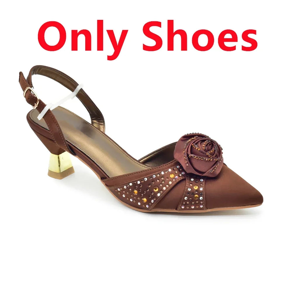 New Fashion Women Shoes and Bags To Match Set Nigeria Party Women's Pumps with