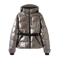 Women's warm skiing series waist down cotton jacket winter new hooded slim fit