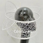 Veil White Wedding Fascinator Hat For Bride Women Mariage Headpiece Hair Clip Ladies Derby Party Tea Millinery Cap Femme Chapeau