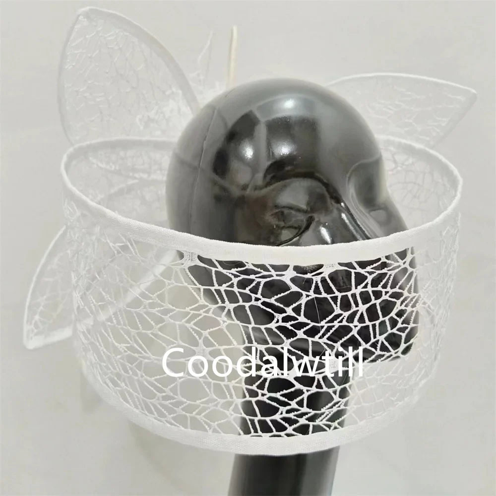 Veil White Wedding Fascinator Hat For Bride Women Mariage Headpiece Hair Clip Ladies Derby Party Tea Millinery Cap Femme Chapeau