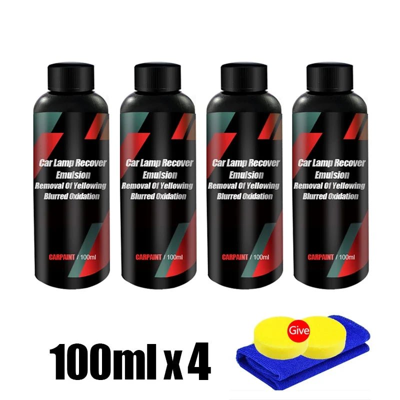 Car Headlight Restoration Kit Scratch Remover & Polishing Repair Liquid