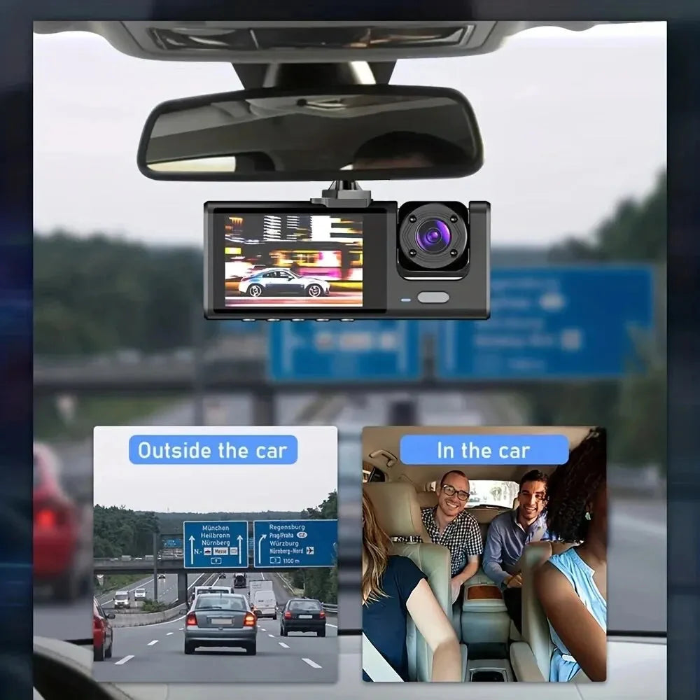 Dash Cam W/ IR Night Vision Loop Recording & 2" IPS Screen