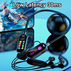 Neckband Headphones with Noise Reduction and Color Screen