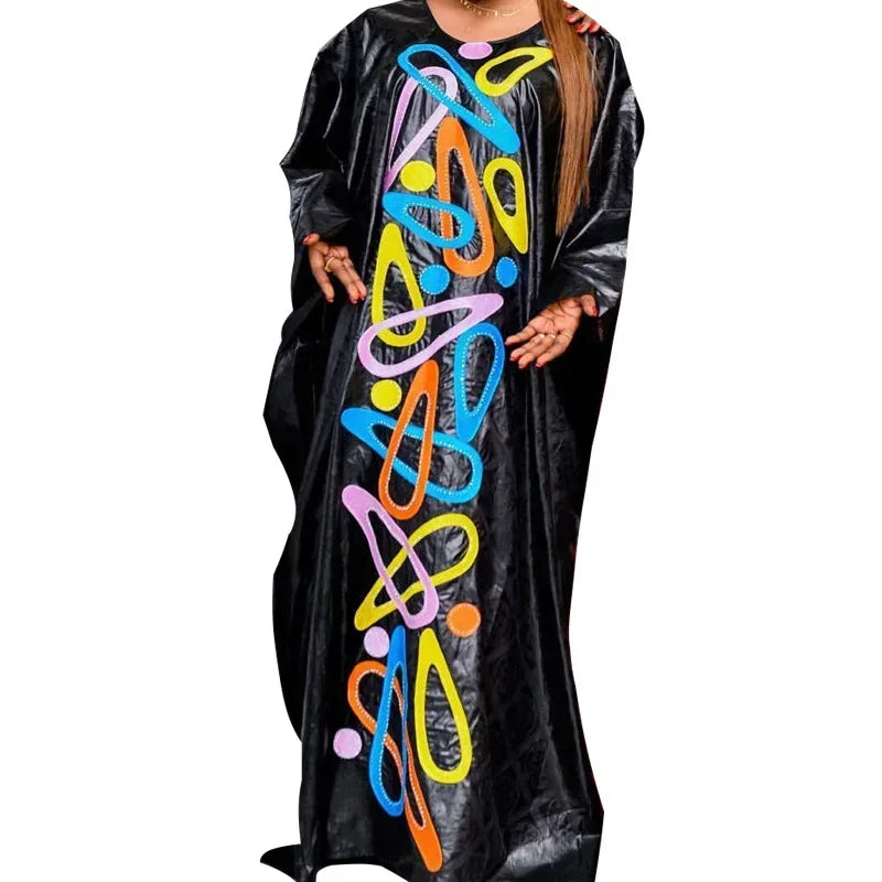 African Dress For Woman Plus Size Dress Bazin Riche Embroidery With Embroidery