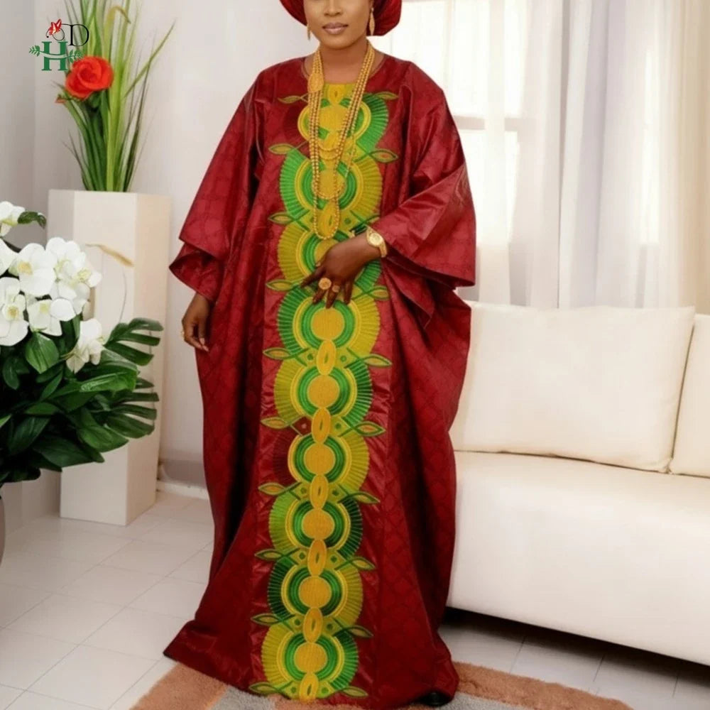 Women's Luxury Elegant Embroidery Traditional outfit with Scarf