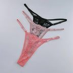 3Pcs Lace Thongs Women Lace Low Waist Panties Sexy Transparent Underwear Fashion Breathable G-string Ladies Intimates Lingerie