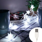 KIKIELF LED Star Fairy Lights Outdoor Garden Warm White