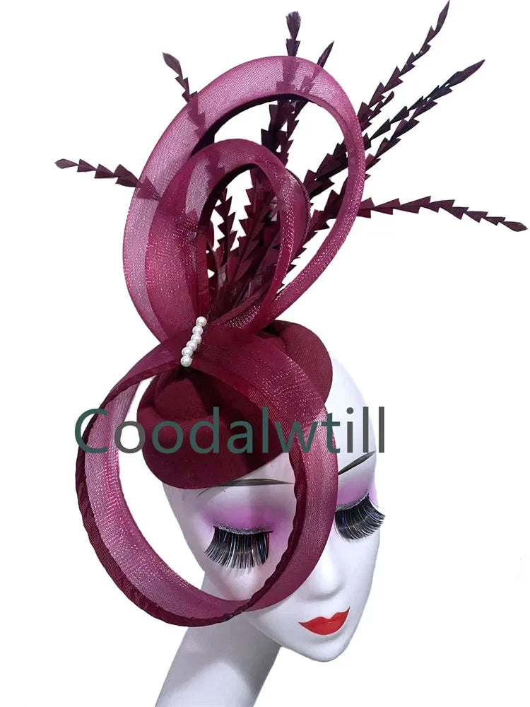 Ladies Royal Ascot Chapeau Cap Wedding Fascinator Hat Headpiece Women Church