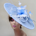 Royal Ascot Big Fascinator Hat Women Kentucky Derby Feather Large Hat