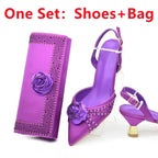 New Fashion Women Shoes and Bags To Match Set Nigeria Party Women's Pumps with