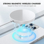 Wireless Charger For iPhone 16 15 14 13 12 Pro Max Plus AirPods Fast Charging Type C Magnetic Charge