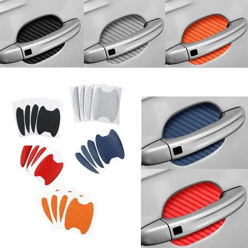 Car Door Handle Protection Film (4PCS)  Carbon Fiber Scratch Resistant Stickers