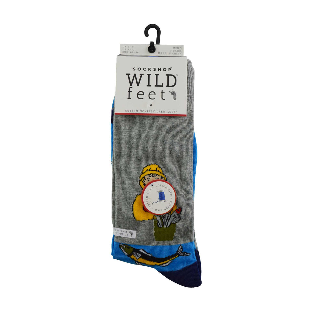 3 Pack Mens Novelty Jacquard Animal Patterned Cotton Socks