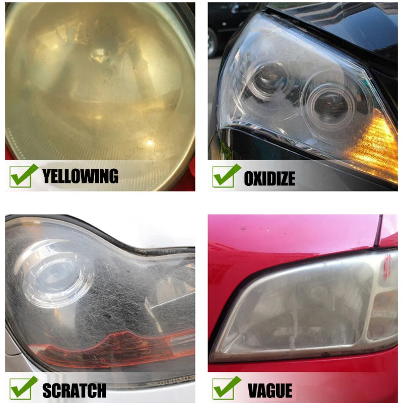 Car Headlight Restoration Kit Scratch Remover & Polishing Repair Liquid