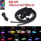 RGB Car Underglow LED Lights  Flexible 12V Underbody Ambient Light with App Control