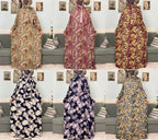 Women's Traditional Floral Ramadan Muslim Cotton Abayas Garment with attached Headscarf