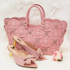 2022 Rivet Style Women Shoes and Bag to Match in Color matching High Quality