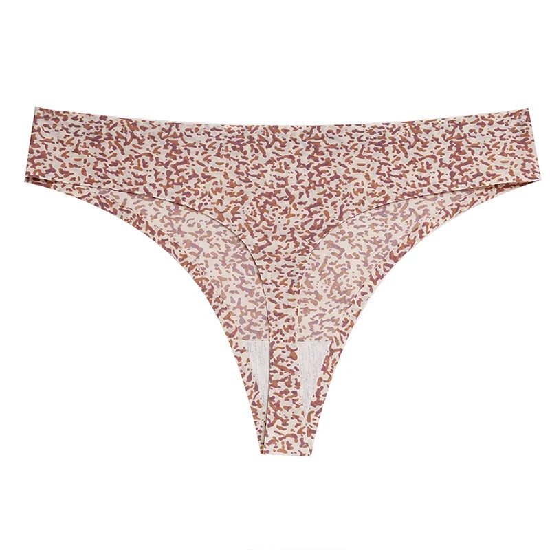 Giczi 3PCS/Set Women's Panties Fashion Leopard Thongs Woman Seamless Underwear Sexy Lingerie Breathable Cozy G-String Hot T-Back