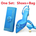 New Fashion Women Shoes and Bags To Match Set Nigeria Party Women's Pumps with