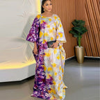 African Women Bazin Riche Boubou Dress Original Dashiki Clothing