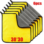 Microfiber Car Cleaning Towels (2/6PCS)  Extra Soft High Absorption Drying Cloths