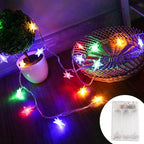 KIKIELF LED Star Fairy Lights Outdoor Garden Warm White