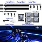 Car Ambient Lights RGB 64 Color Universal LED Interior