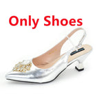 New Fashion Women Shoes and Bags To Match Set Nigeria Party Italian Shoe and