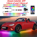 RGB Car Underglow LED Lights  Flexible 12V Underbody Ambient Light with App Control
