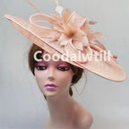 Royal Ascot Big Fascinator Hat Women Kentucky Derby Feather Large Hat