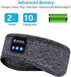 Bluetooth Sleeping Headphones Sports Headband Thin Soft Elastic Comfortable Wireless Music Earphones Eye Mask for Side Sleeper