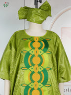 Women's Luxury Elegant Embroidery Traditional outfit with Scarf