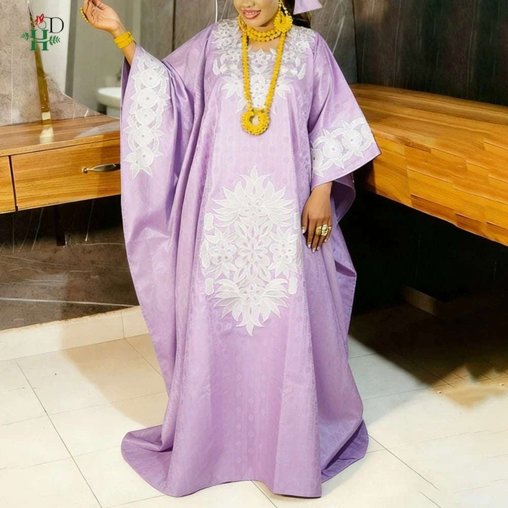 African dresses for women Kaftan Dress Embroidery Bazin Riche Wedding Party Plus Size